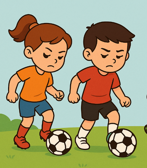 How Simple Cues Shape Young Soccer Players’ Kicks