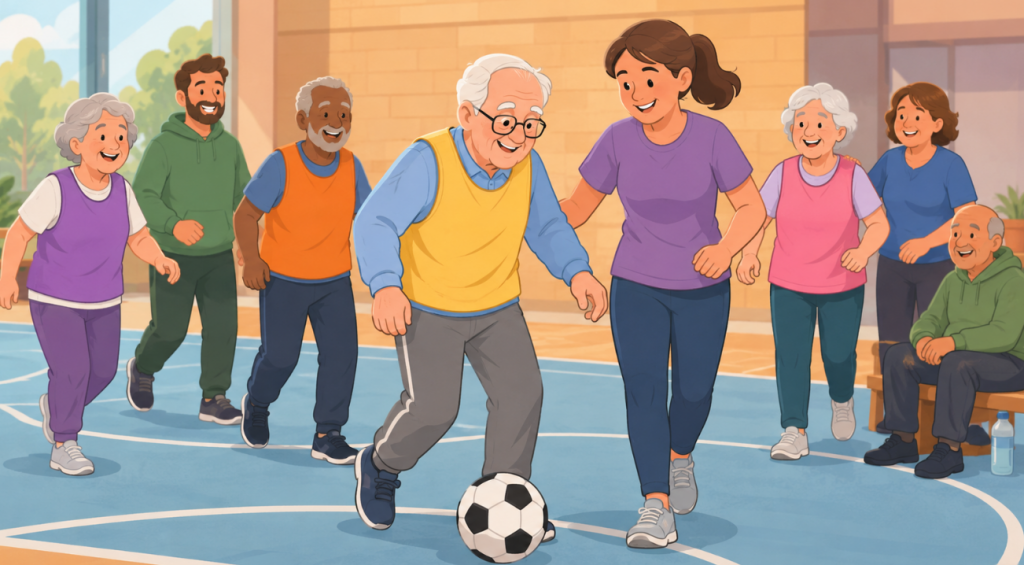 Walking Football May Be More Than a Game for Dementia Caregivers